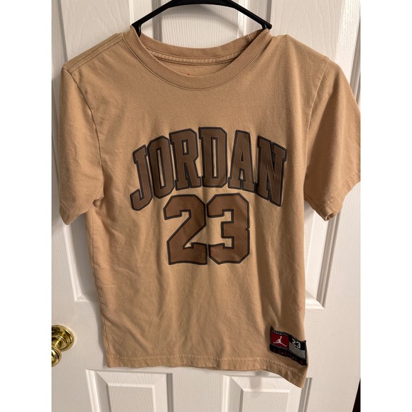 Jordan Other - Kids Jordan 23 Graphic T Shirt Tan Short Sleeve Youth Large